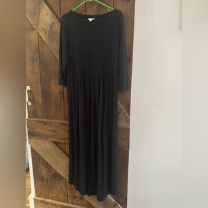 J. Jill Charcoal Long Sleeve Dress